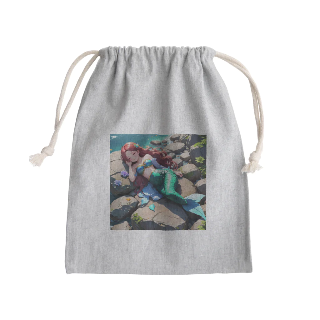 ぴよぴよショップの人魚姫のお昼寝 Mini Drawstring Bag