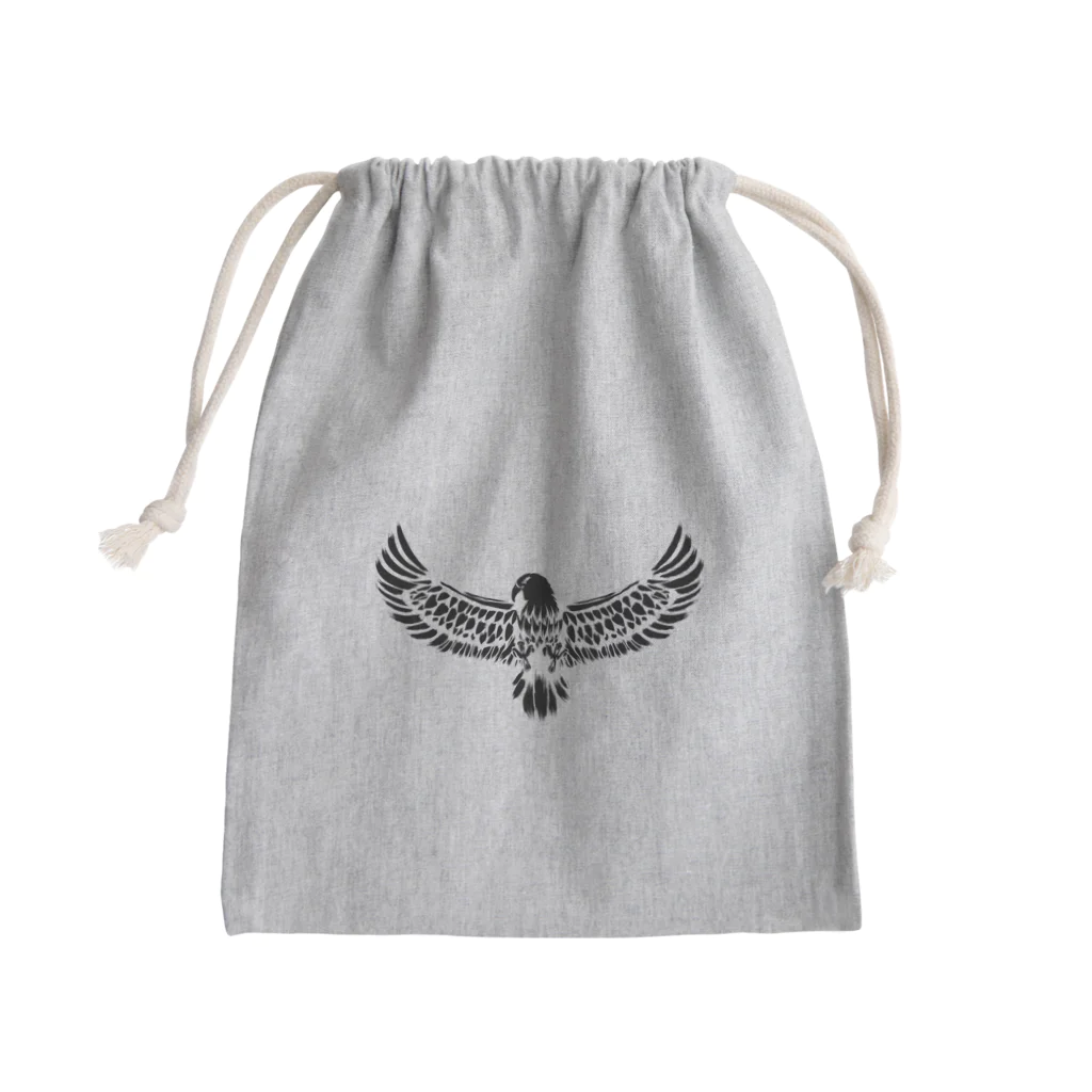 chicodeza by suzuriの鷲のシルエット Mini Drawstring Bag