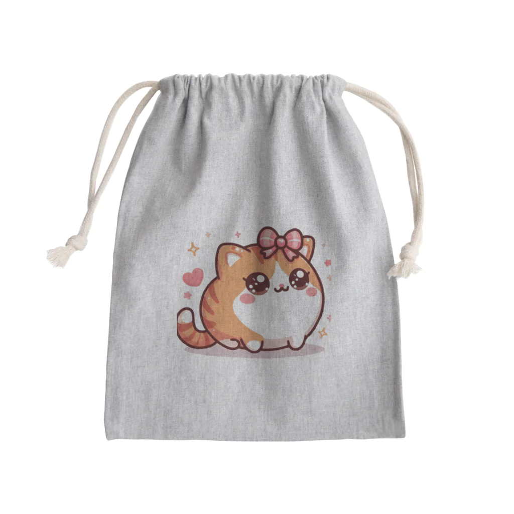 kamaji1968のぽっちゃりネコCoCo Mini Drawstring Bag