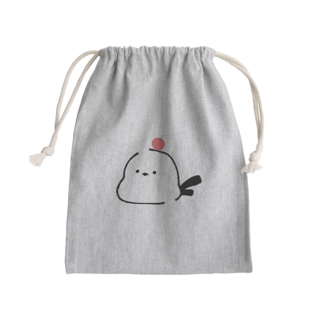 チョコミントのシマエナガ feat.ｻｸﾗﾝﾎﾞ Mini Drawstring Bag