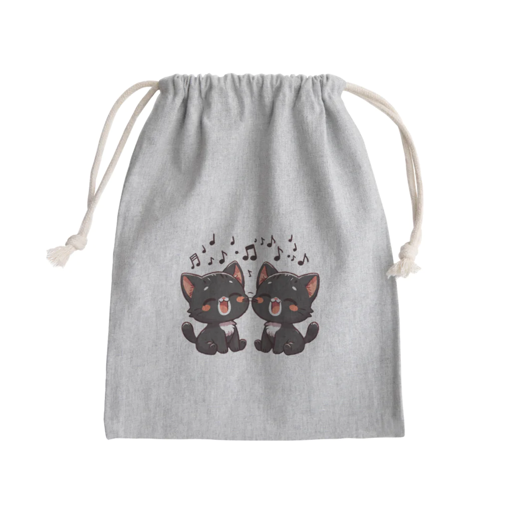 チェリモヤのねこコーラス 07 Mini Drawstring Bag