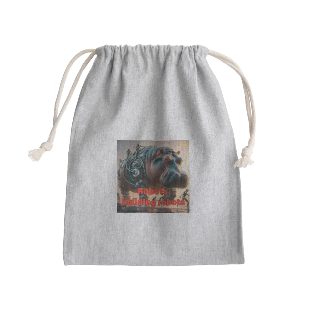 Noah2490のRobots building robots Mini Drawstring Bag