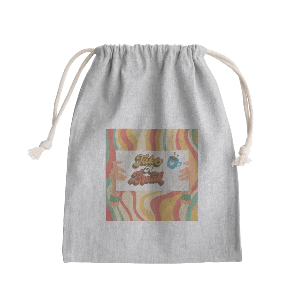 Cafe Mokaのティータイム Mini Drawstring Bag