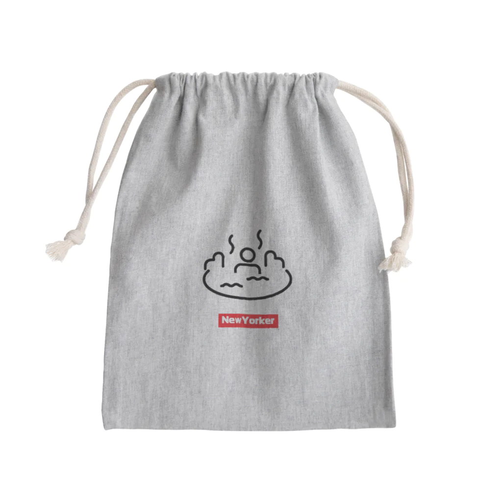 brwild7のニューヨーカー入浴（温泉） Mini Drawstring Bag