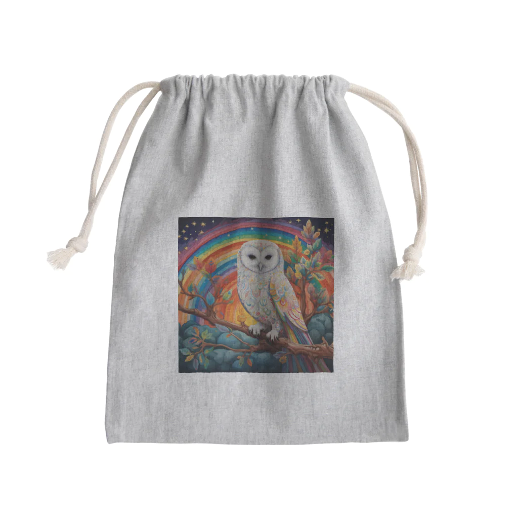 chinita_kakarのフクロウシリーズ６ Mini Drawstring Bag