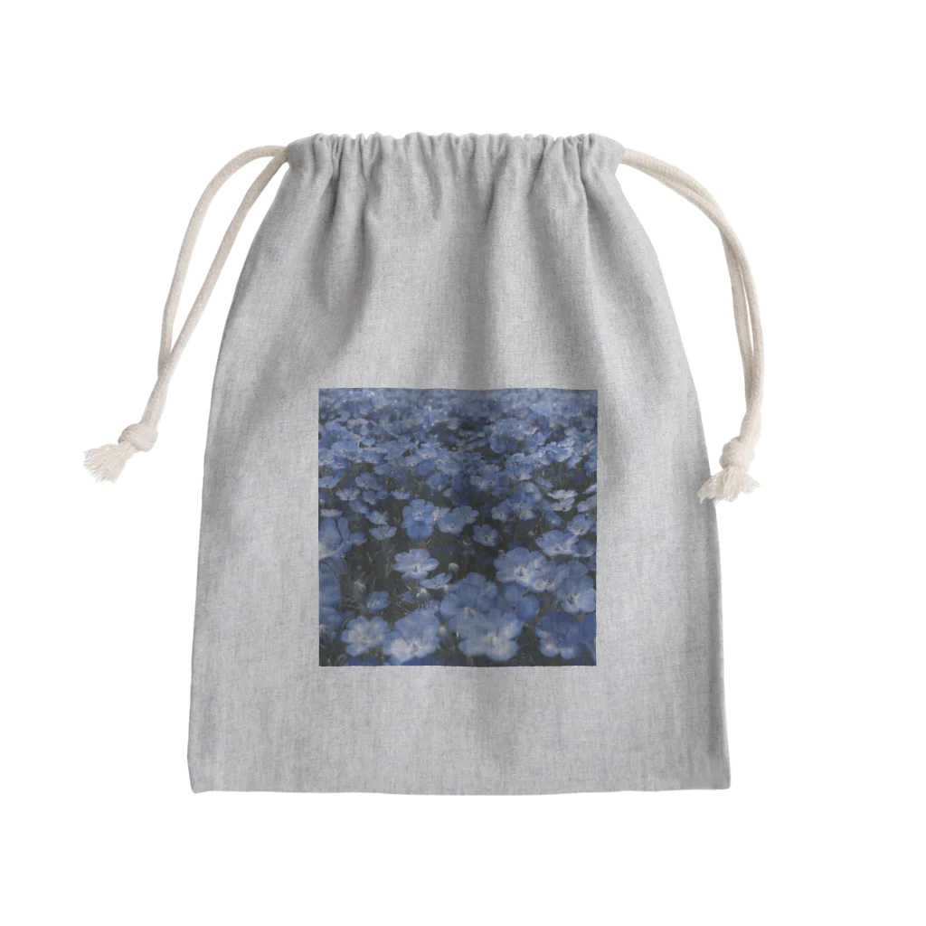 オンラインショップイエローリーフの水色の小さな花　ネモフィラ Mini Drawstring Bag