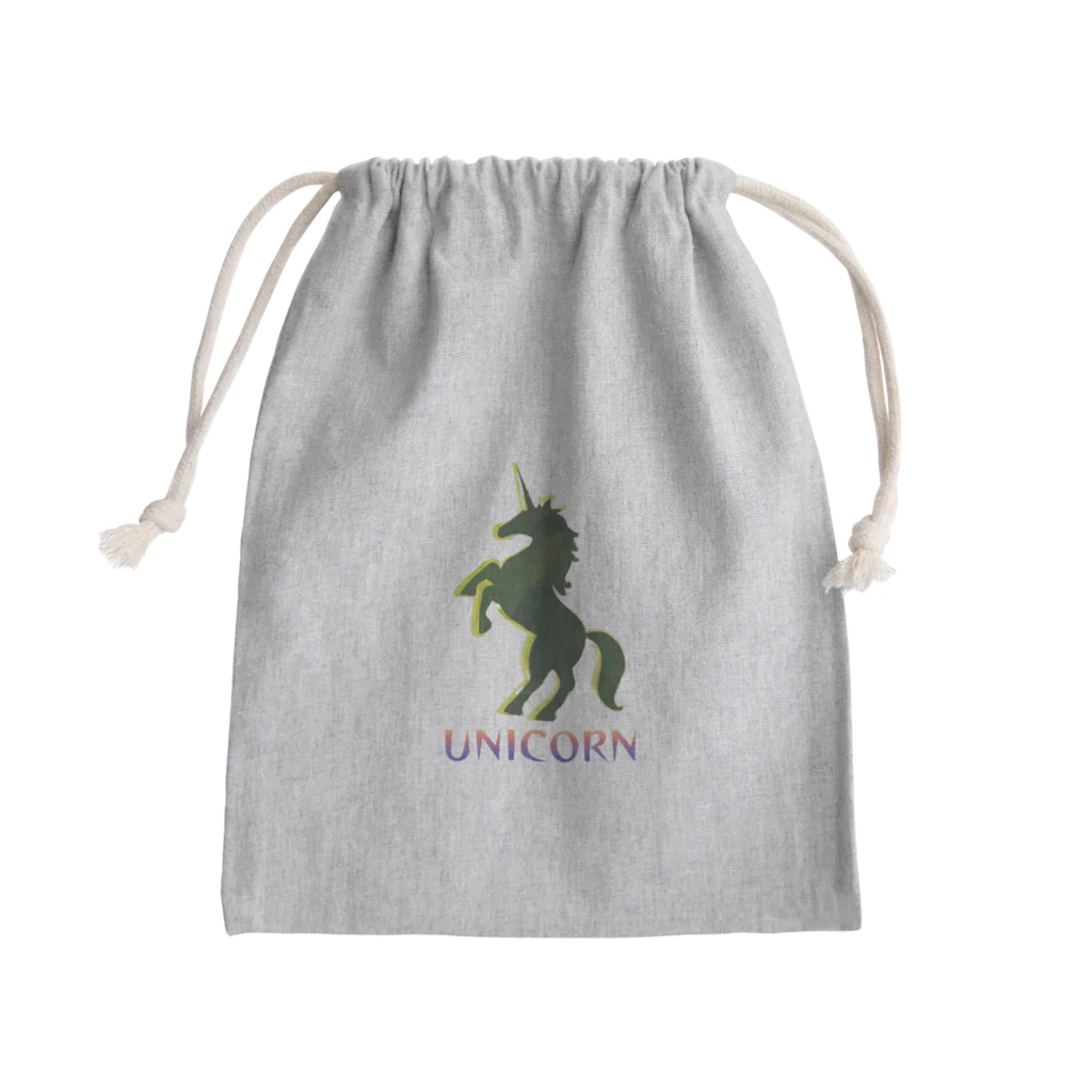 chan-takehaniのユニコーンシンボル Mini Drawstring Bag