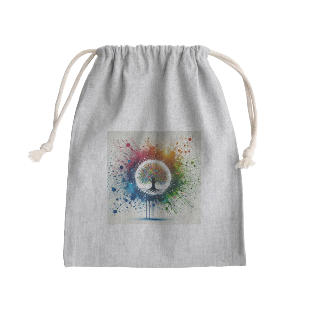 pyoromalの絵具が垂れちゃった・・・ Mini Drawstring Bag