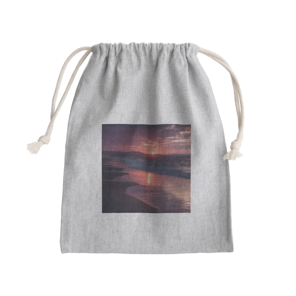 Mysycaの海辺の夕日 Mini Drawstring Bag