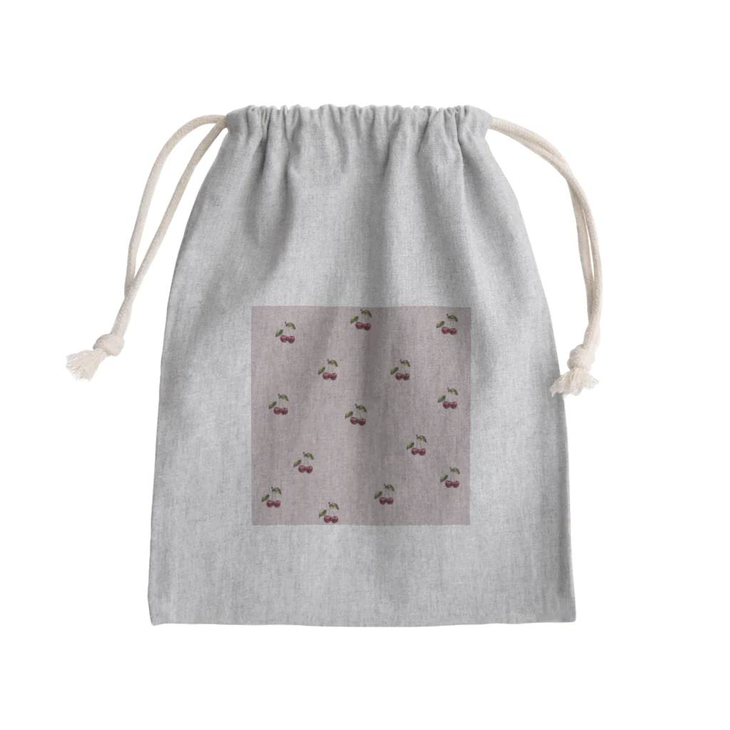 Giraffeinkのさくらんぼ Mini Drawstring Bag