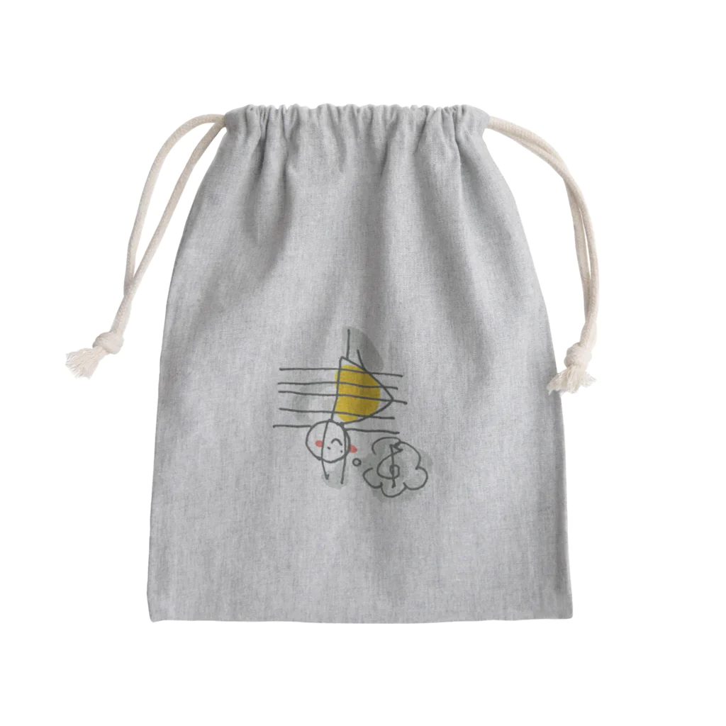 ワタリマコトのまるさんかくト音記号 Mini Drawstring Bag