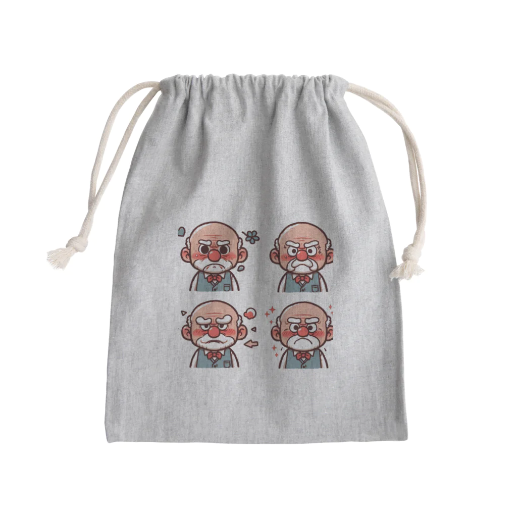 OJISANのおじさんキャラ Mini Drawstring Bag