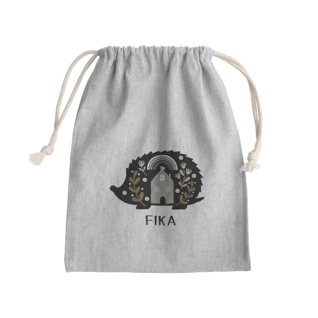 ZenCの【FIKA 北欧 ハリネズミ】 Mini Drawstring Bag