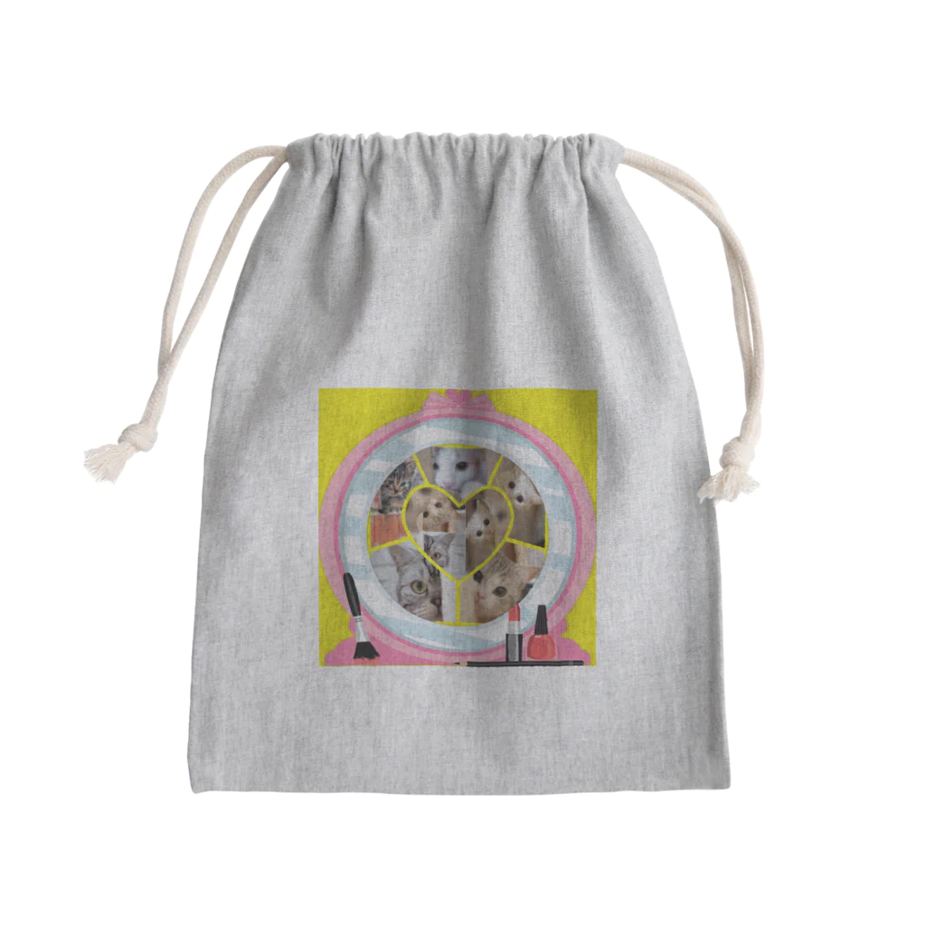 テル！のお店の覗き見ニャンコ（みんな友達） Mini Drawstring Bag