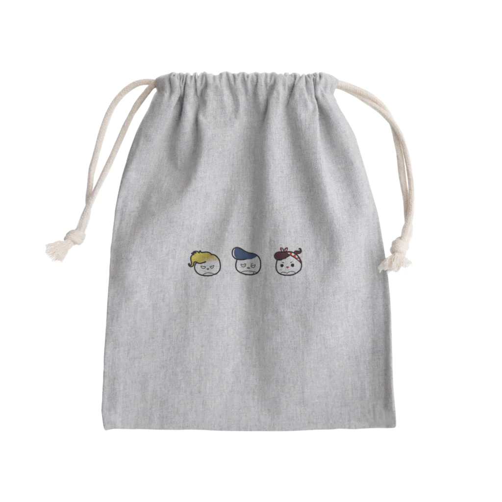 ちびきん工房のロックンロールペンギンズ By スタンプ Mini Drawstring Bag