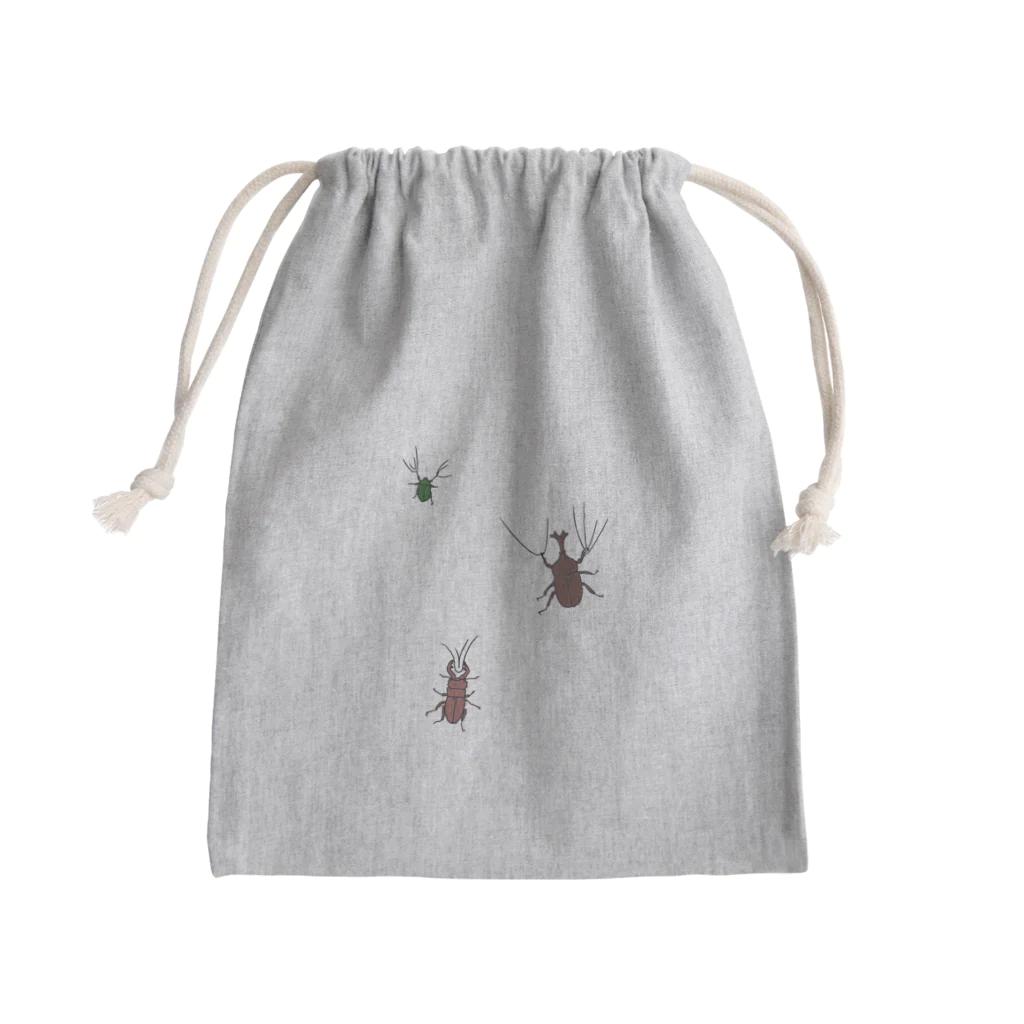 ざわ屋のカブトムシとクワガタとカナブン Mini Drawstring Bag