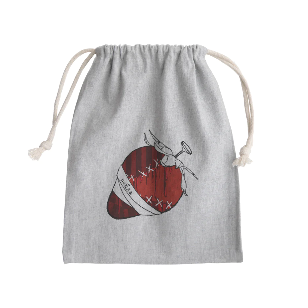 noEgaのツギハギイチゴ Mini Drawstring Bag