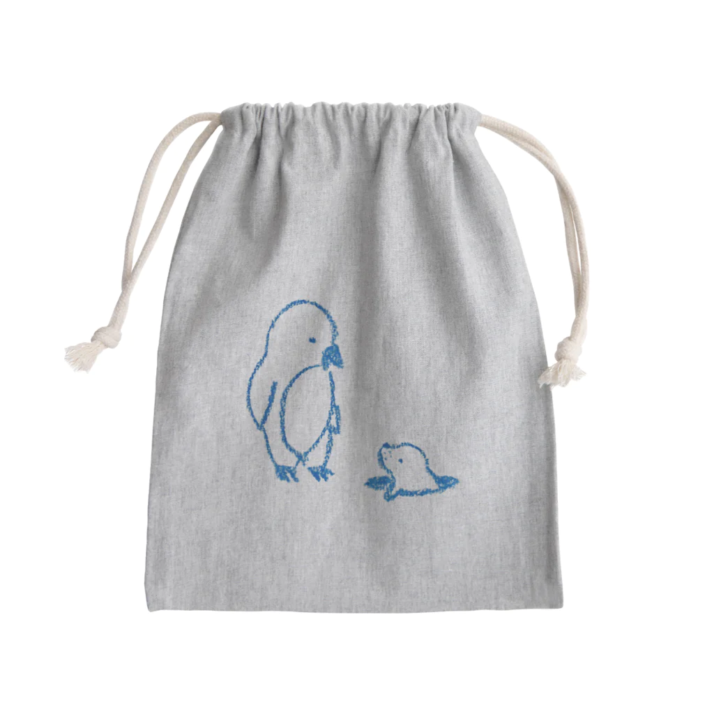  こぐま        のペンギンちゃんとアザラシちゃん Mini Drawstring Bag