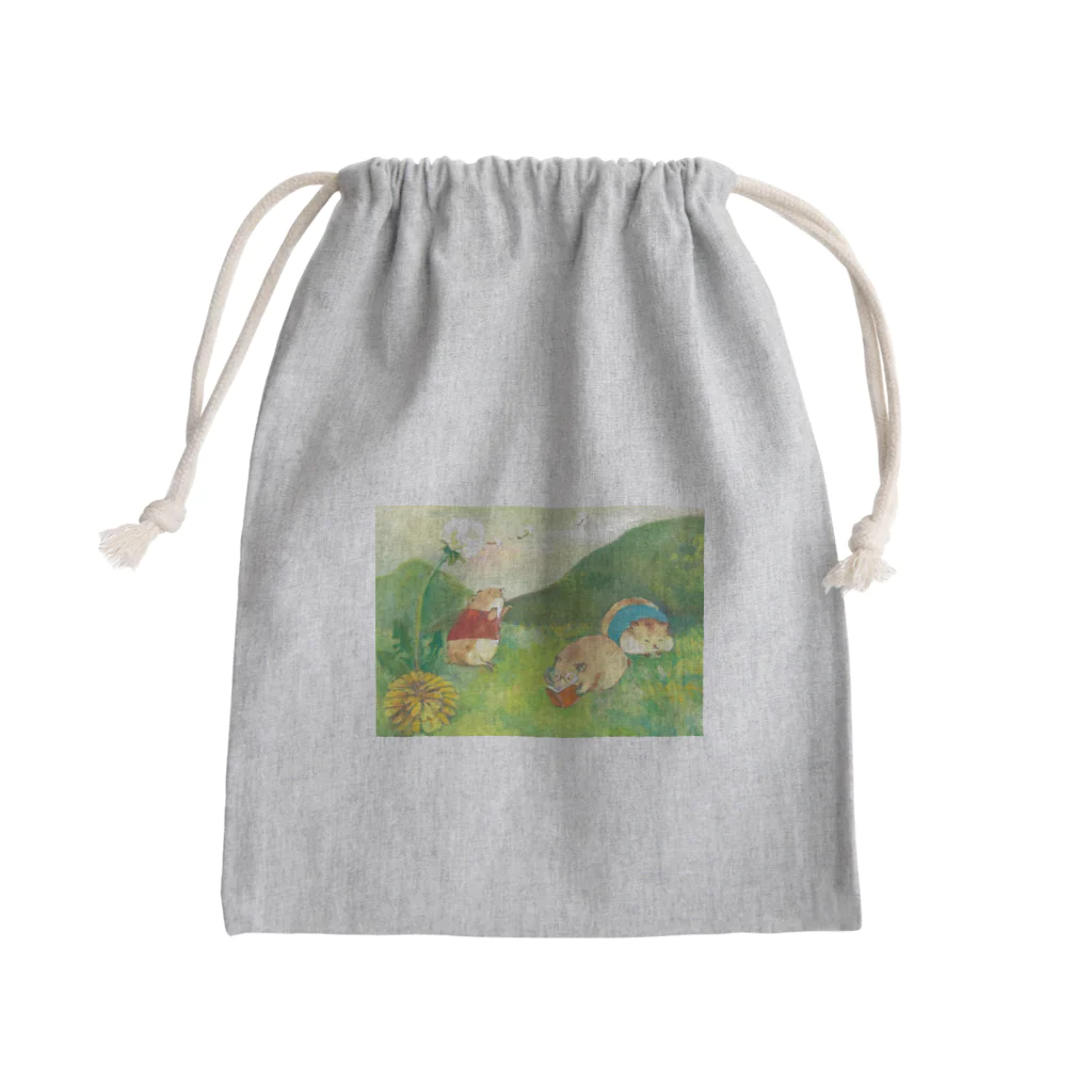 lamplightの春のおしらせ Mini Drawstring Bag