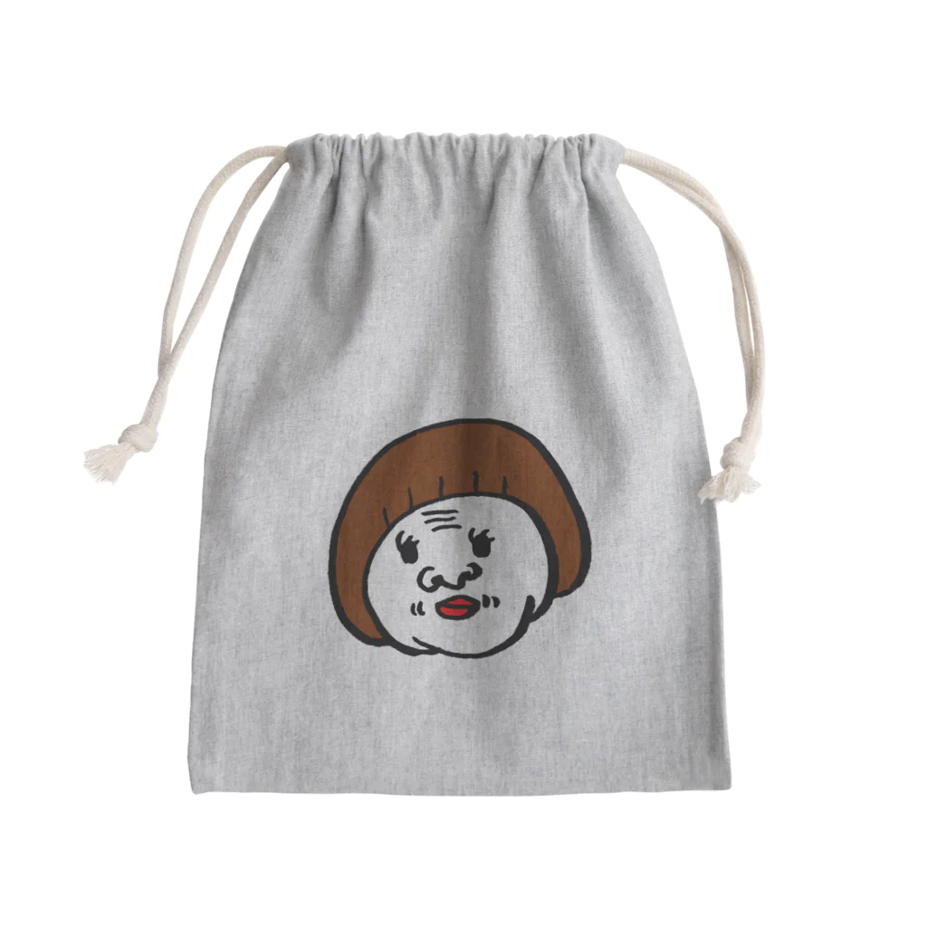 右手リアンうめもと公式のボブちゃん Mini Drawstring Bag