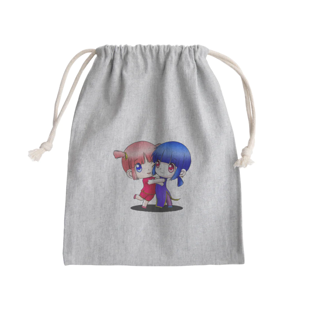 アクイ@kazxkazuのツインテールのあおいたんとめぐたんｰギューッｰ Mini Drawstring Bag