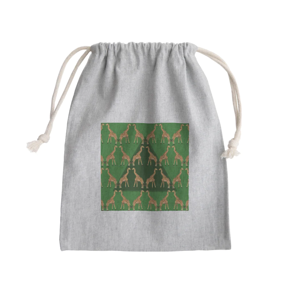 Tania NobukovskiのKISSING GIRAFFES Mini Drawstring Bag