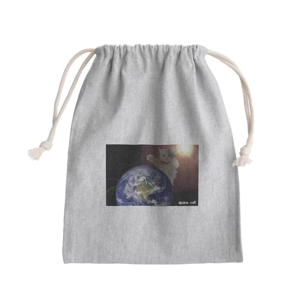 おもち屋さんのスペースキャット地球侵略 Mini Drawstring Bag