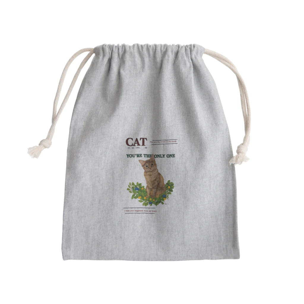 ねこぜや のCAT No.01 Mini Drawstring Bag