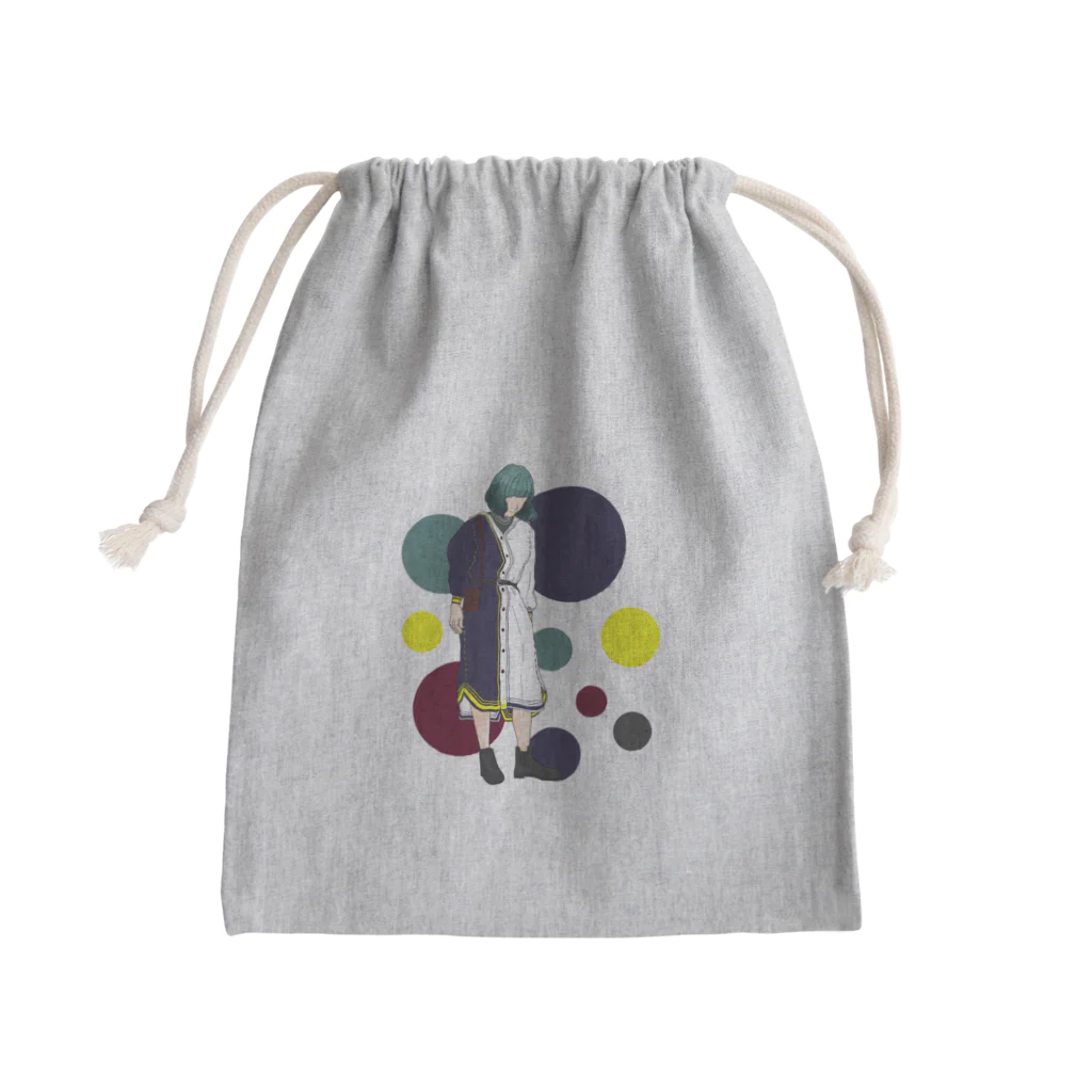 ミドリ ハナ@maro_coの緑髪女子 Mini Drawstring Bag