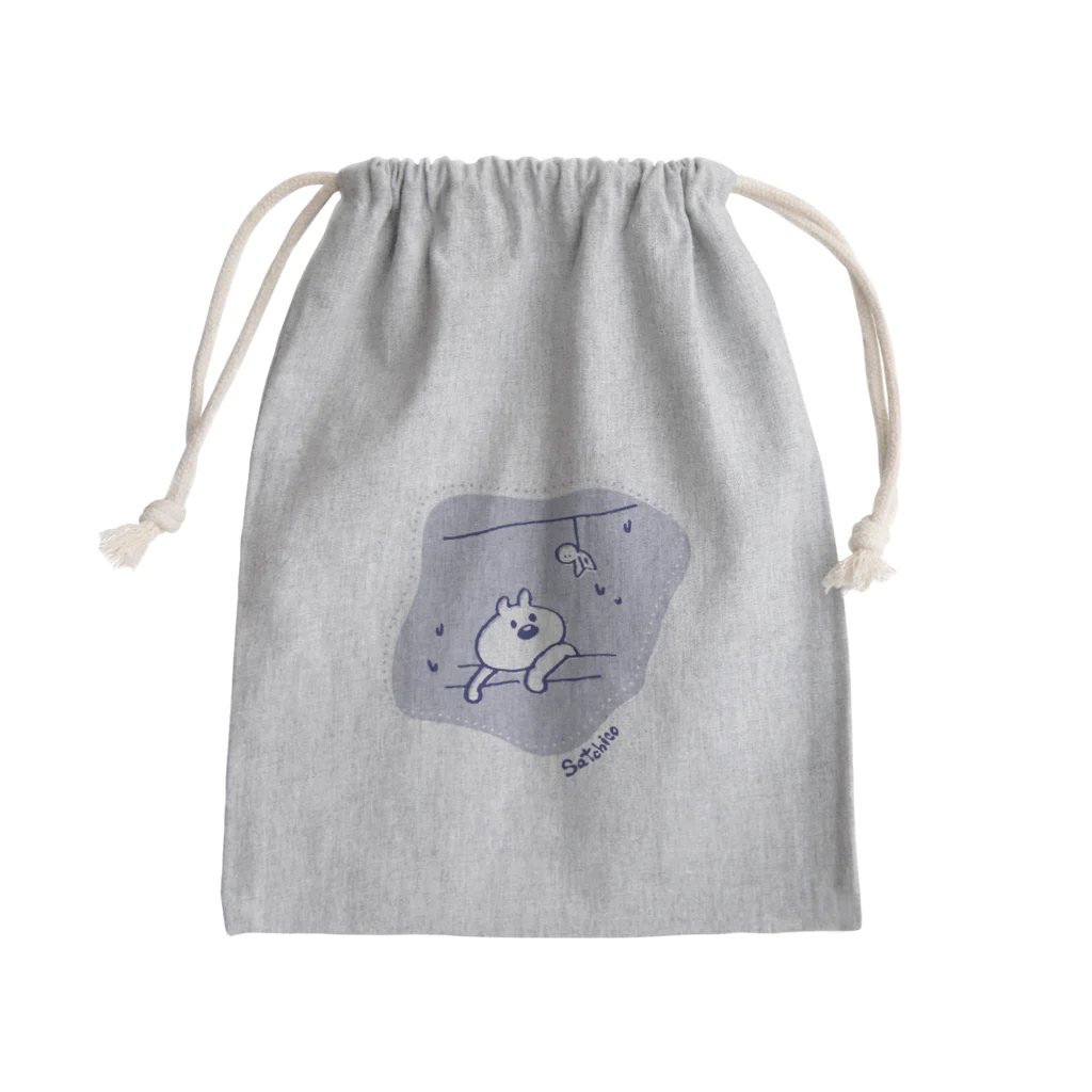 satchico自己満かわいいもの屋さんのウサギのマエバ（てるてる坊主） Mini Drawstring Bag