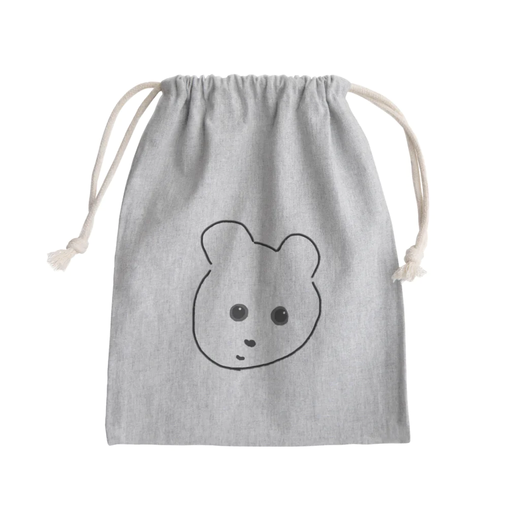 くまきちショップやさんのくまきち描いたよ Mini Drawstring Bag