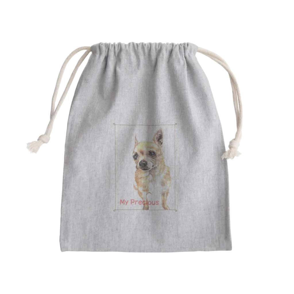 wanwanartのMy Precious チワワ Mini Drawstring Bag