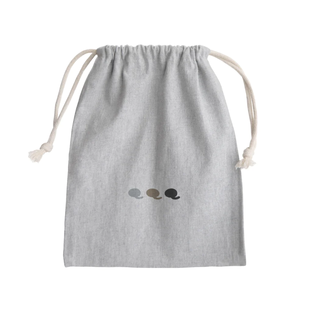 ユカイ工学のQoobo 3colors Mini Drawstring Bag