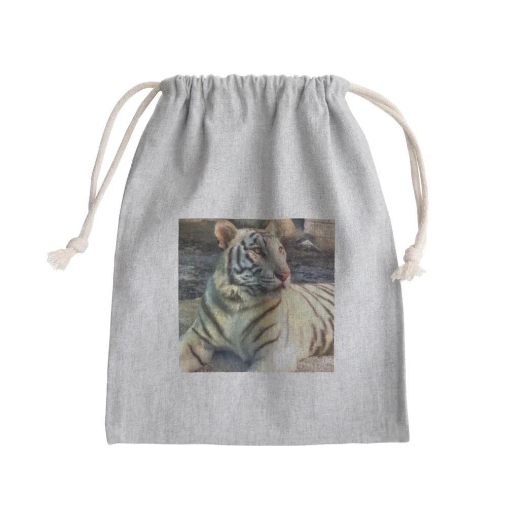 幸せうさぎのホワイトタイガー Mini Drawstring Bag