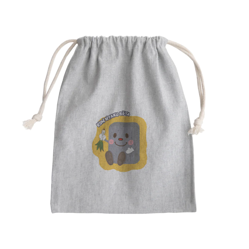 Hoshira Shiho 📎の手描き風 群馬のこんにゃくぼうや Mini Drawstring Bag