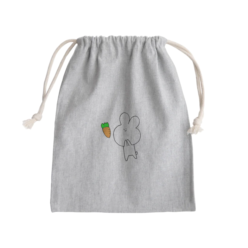 madoromi03のうさぎちゃん にんじん Mini Drawstring Bag