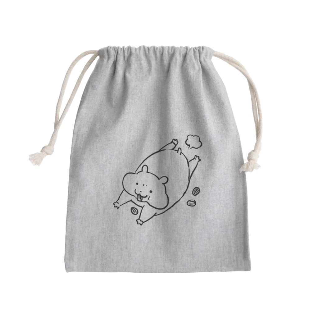 kurun's petit factory By 星咲まゆのゆるかわハムスター　脱走 Mini Drawstring Bag