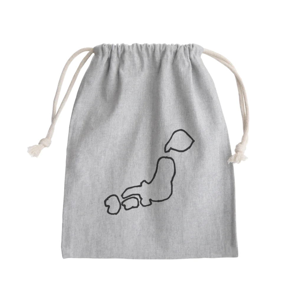 てがきですの屋さんのてがき！ 日本列島 Mini Drawstring Bag