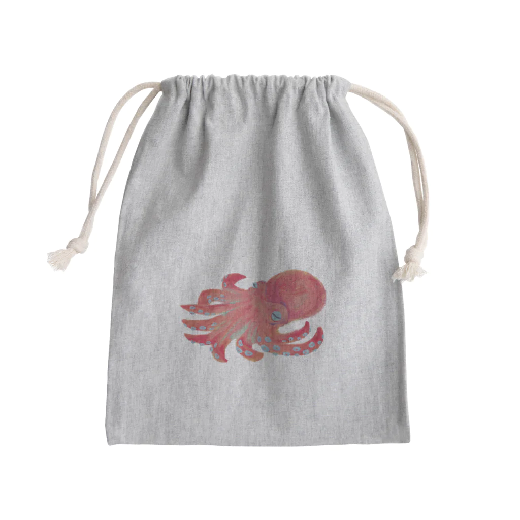 まるえくろの寝てるタコ Mini Drawstring Bag