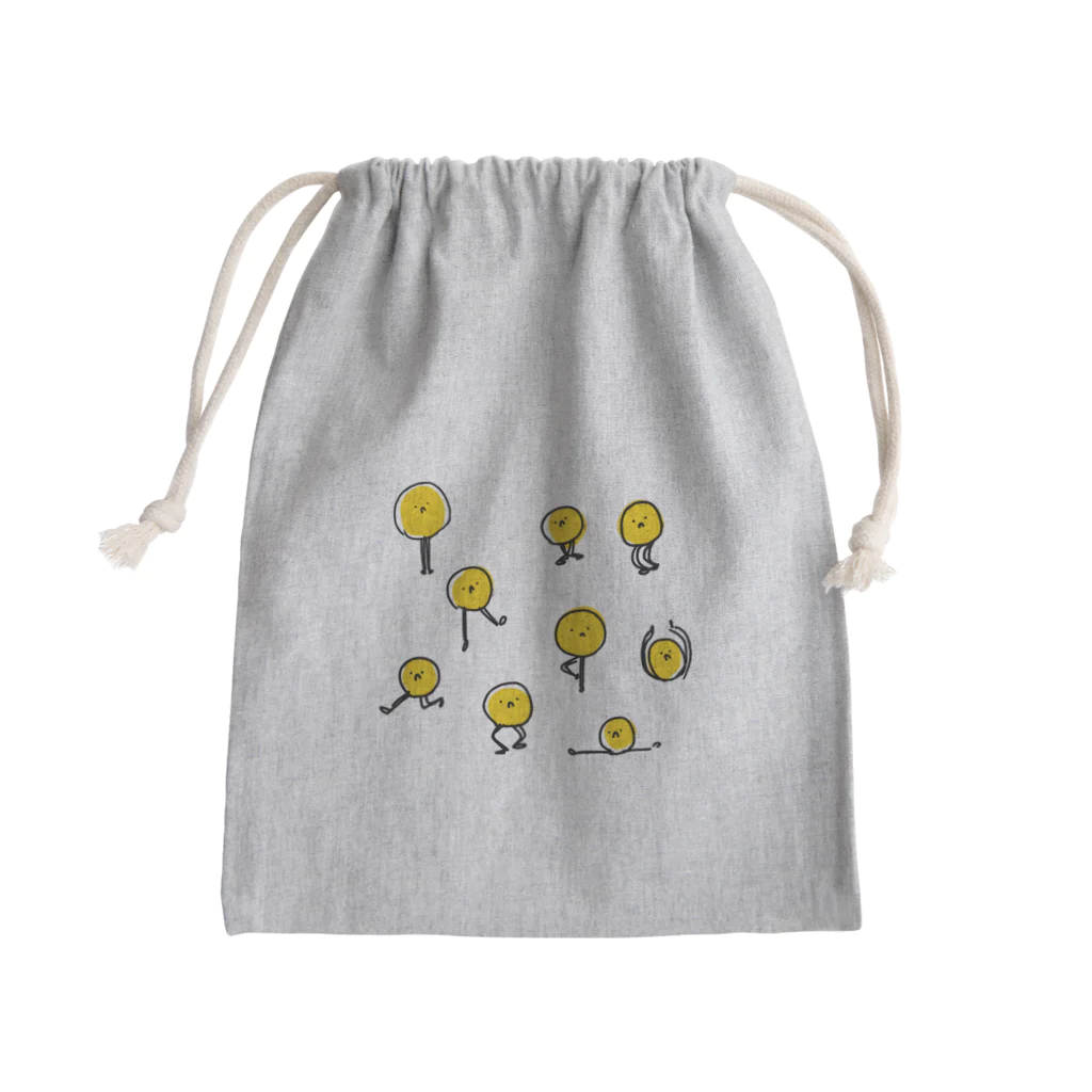 さらだふれんずのまめつきっ 総柄 Mini Drawstring Bag