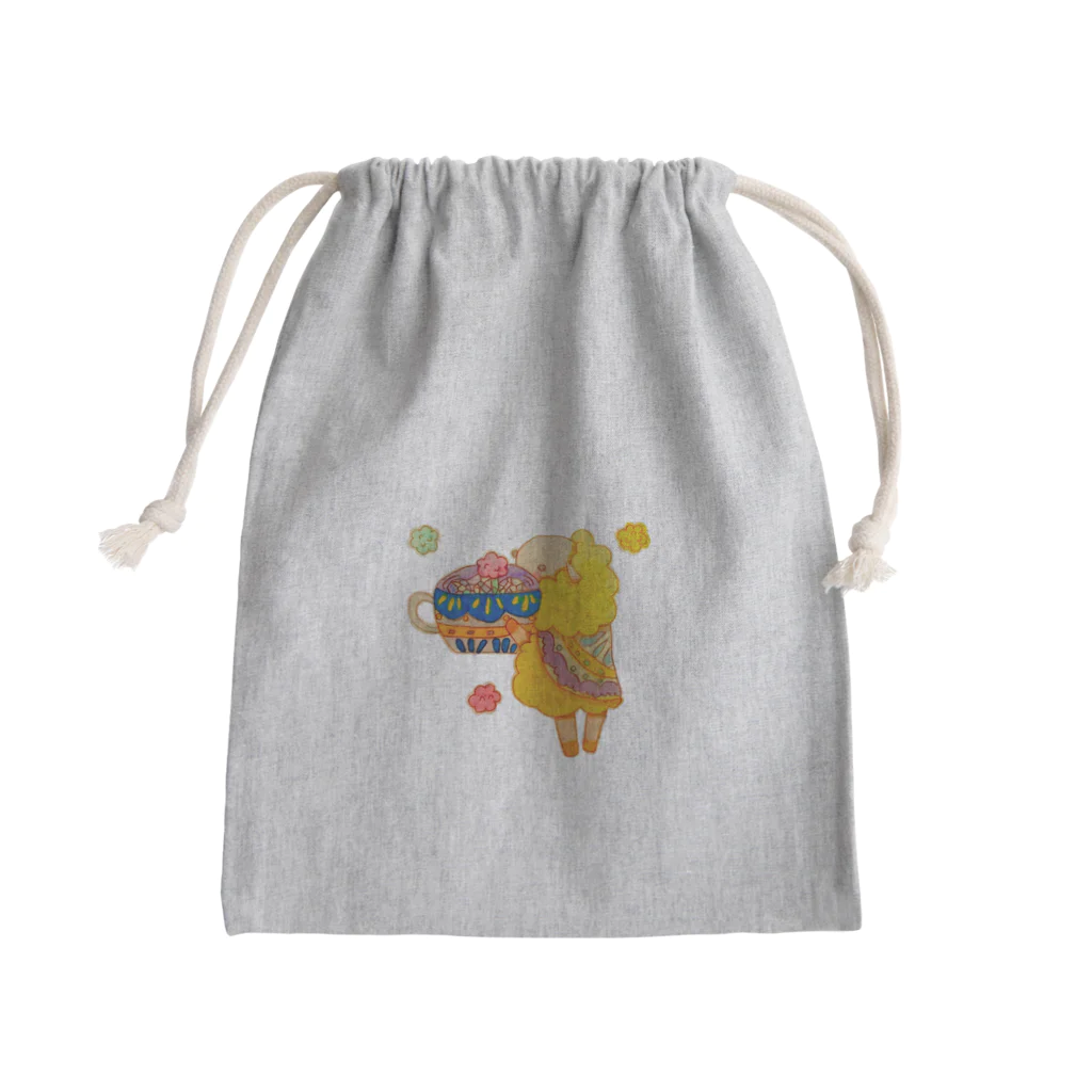 Savon sheep の宝石の紅茶と金平糖 Mini Drawstring Bag