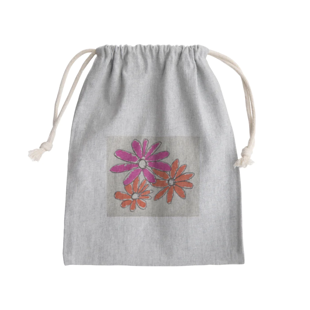 サンフラの手書きのお花 Mini Drawstring Bag