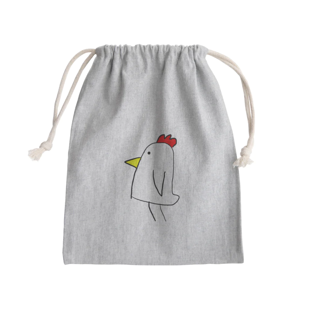 ゆるかわ動物園のゆるいニワトリ Mini Drawstring Bag