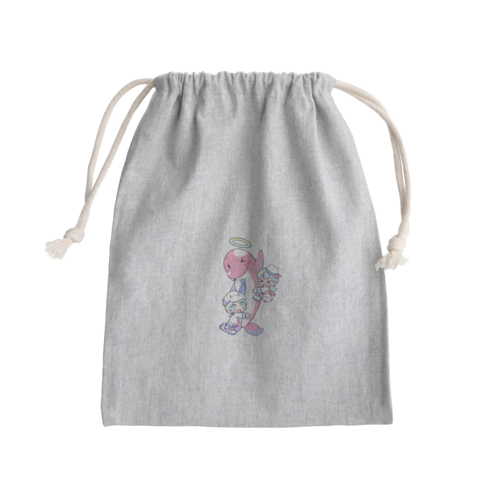 ブッチくん Official Shopのイルカのブッチくん（イラスト：寺田てら） Mini Drawstring Bag