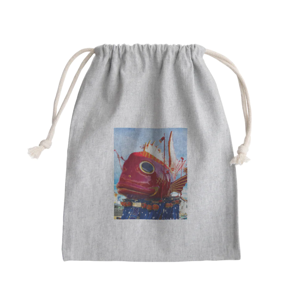 温泉ゆどうふの鯛の曳山 Mini Drawstring Bag