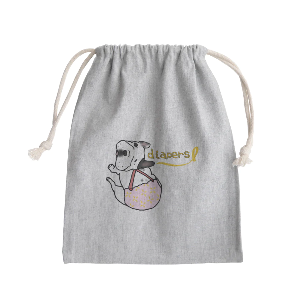 ゆる～いフレブルのうちの子オムツきんちゃく☆ Mini Drawstring Bag