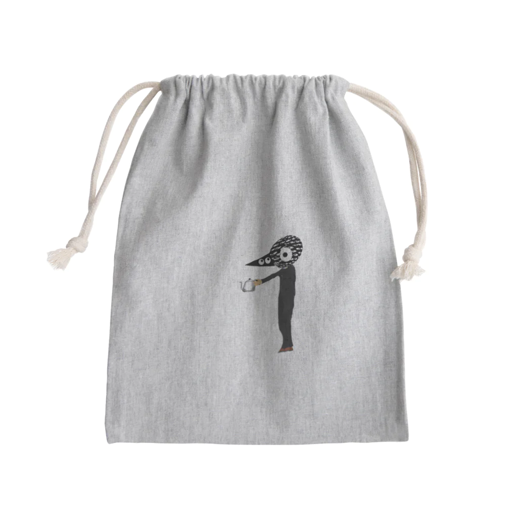 Danke Shoot Coffeeのバリスタスリスリ君 Mini Drawstring Bag