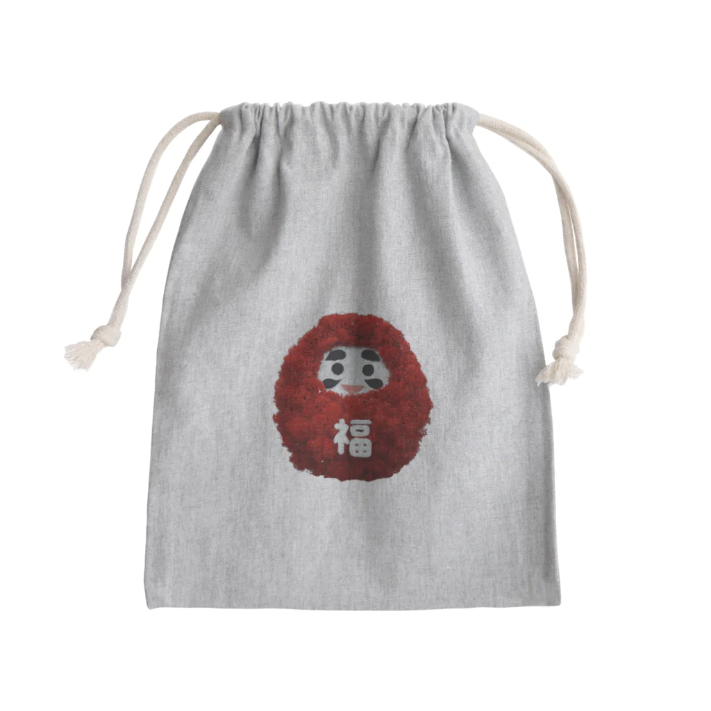 Siomusubiの幸運必勝だるま君 Mini Drawstring Bag