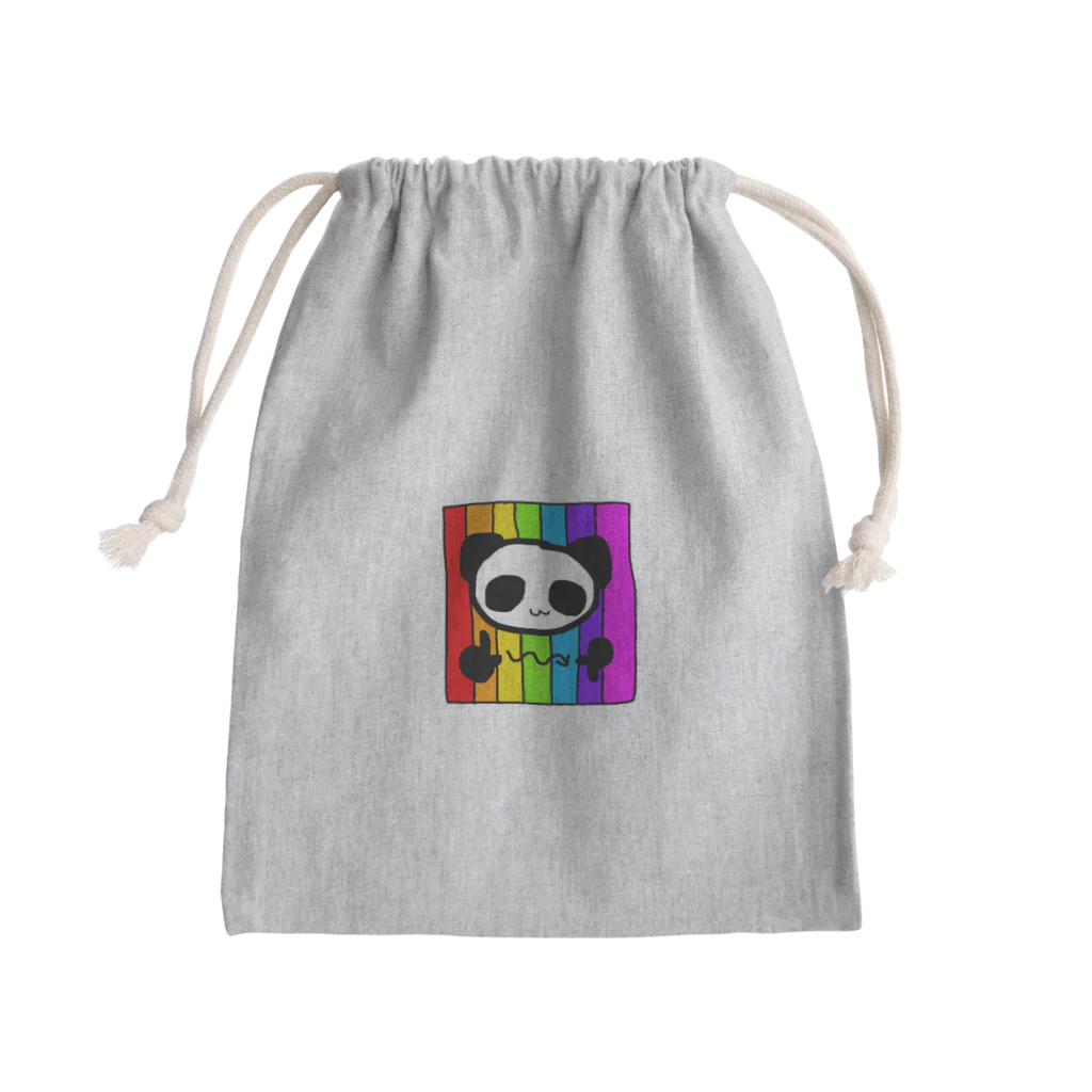 248-nijiya-のLGBT手話パンダ Mini Drawstring Bag