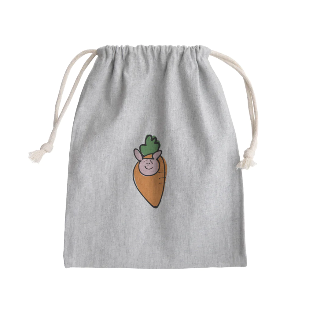 ゆる絵たち💖のこまりうさぎ巾着 Mini Drawstring Bag